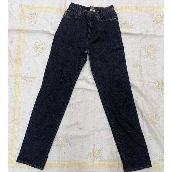 Les Copains Jeans Women’s Size 42 28 Italy Dark Wash Straight Leg High Waist - Picture 1 of 11